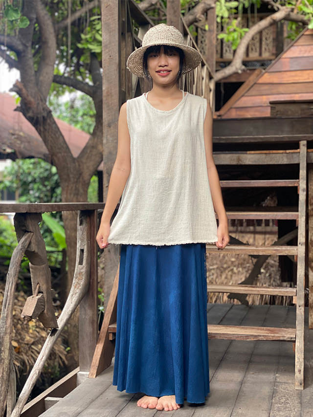 asana HEMP100% テロテロ ゆったり タンクトップ・きなり【パヤカ