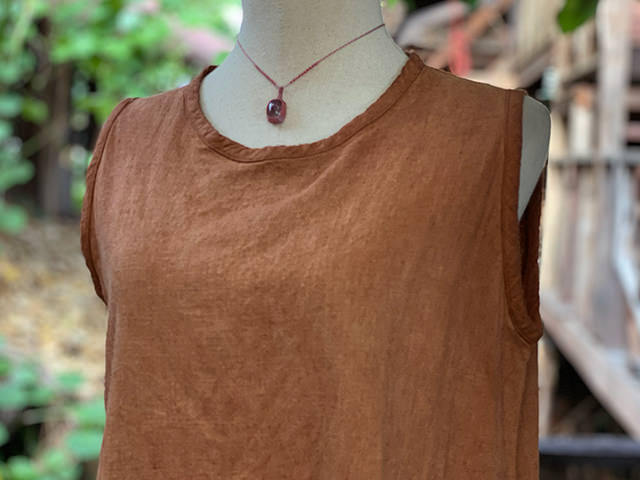 asana HEMP100% ゆったり タンクトップ・草木染め