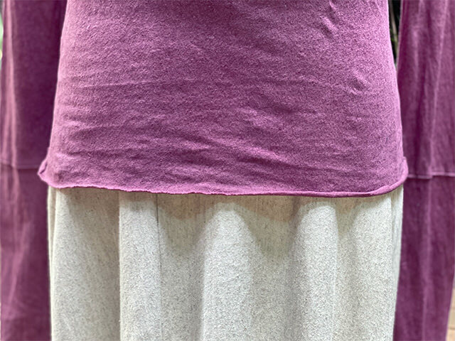 asana ヘンプコットン 薄手 NEW グローブ カットソー・草木染め