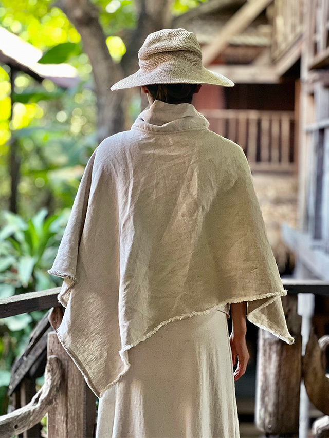 asana HEMP100% 森のポンチョ・きなり【パヤカ オンラインショップ】