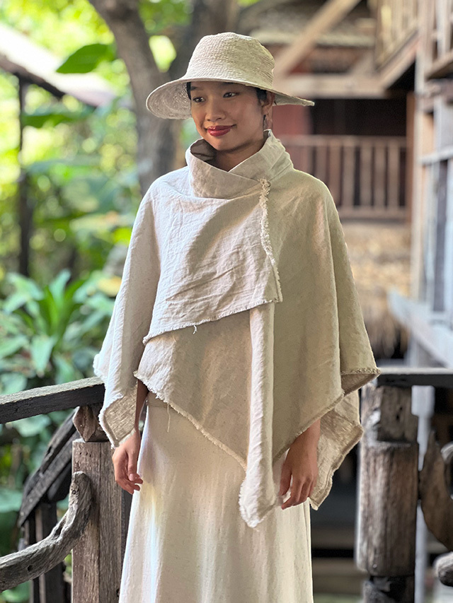 asana HEMP100% 森のポンチョ・きなり【パヤカ オンラインショップ】