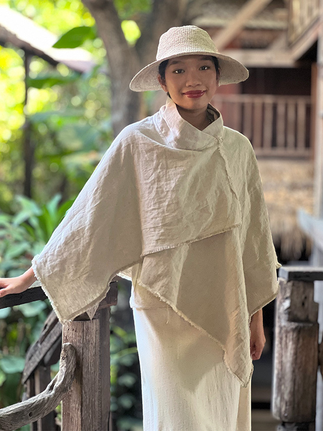 asana HEMP100% 森のポンチョ・きなり【パヤカ オンラインショップ】