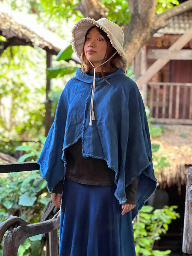 asana HEMP100% 厚手 NEW 森のポンチョ・草木染め【パヤカ オンライン