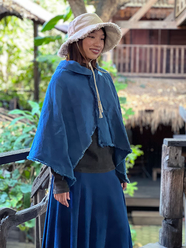 asana HEMP100% 厚手 NEW 森のポンチョ・草木染め【パヤカ