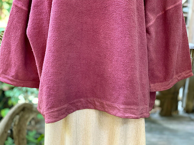 asana ヘンプコットン あったか スウェット ブラウス・草木染め