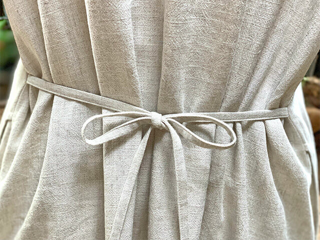 asana HEMP100% テロテロ フリンジ チュニック・きなり