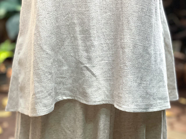 asana HEMP100% NEW テロテロ 切り替え ノースリーブ・きなり