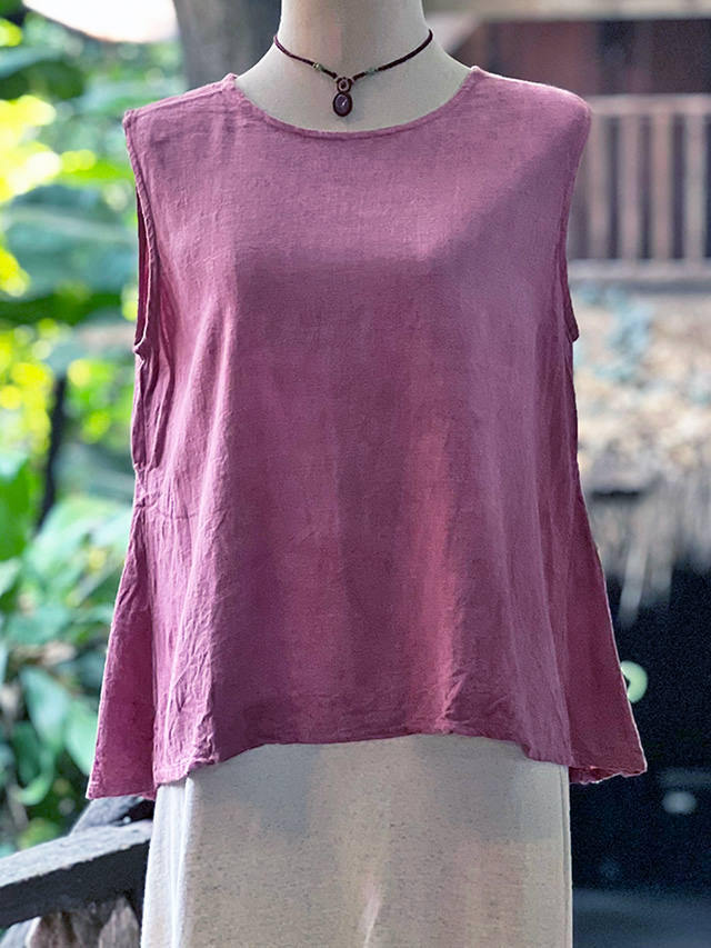 asana HEMP100% テロテロ カットソー●草木染めパープル asana HEMP100% テロテロ カットソー・草木染め【パヤカ