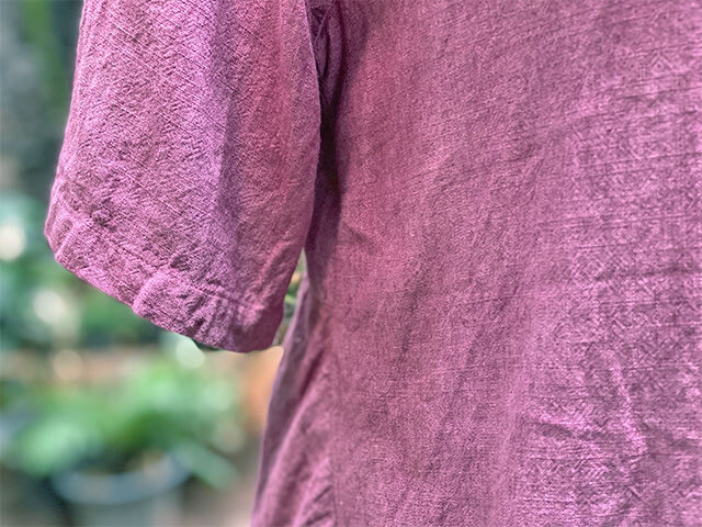 asana HEMP100% テロテロ 切り替え カットソー・草木染め