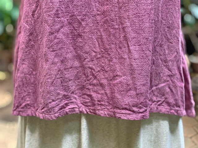 asana HEMP100% テロテロ 切り替え カットソー・草木染め