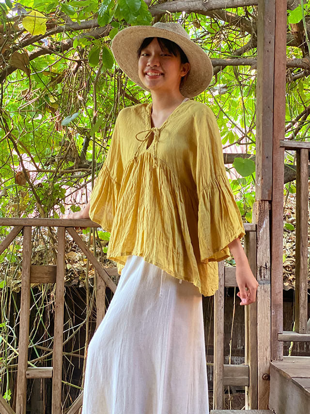 GASA ガサ　灰色の人　変形パンツ　草木泥染め GASA ガサ 灰色の人 変形パンツ 草木泥染め レディース
