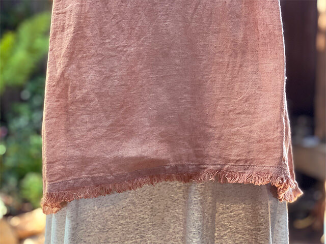 asana 麻100% 薄手 切り替え Tee・草木染め