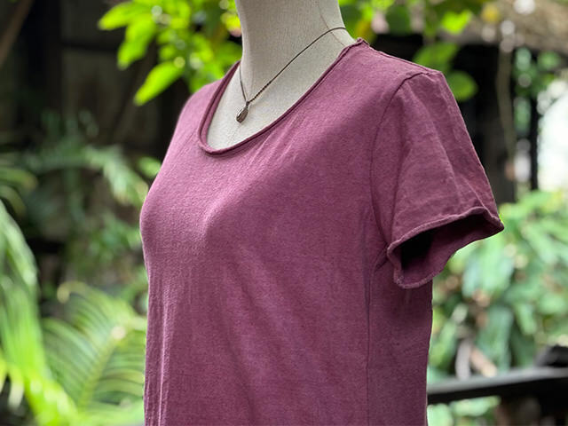 asana ヘンプコットン 厚手 NEW スリムTee・草木染め