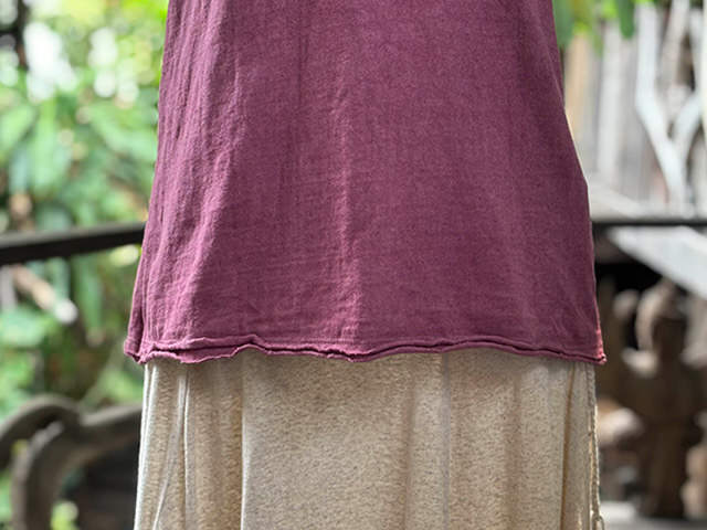 asana ヘンプコットン 厚手 NEW スリムTee・草木染め