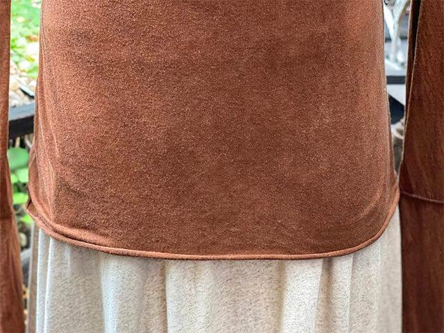 asana ヘンプコットン テロテロ グローブ カットソー・草木染め