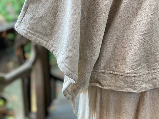 asana ヘンプコットン 厚手 着物 スリーブ・きなり