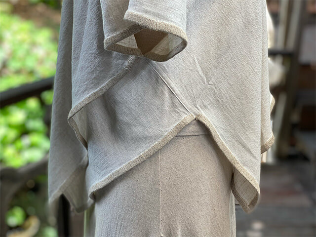 asana HEMP100% テロテロ 手刺繍 トップス・きなり