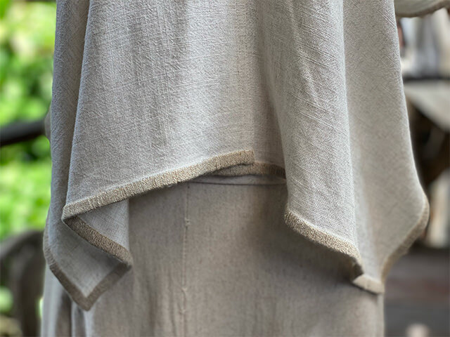 asana HEMP100% テロテロ 手刺繍 トップス・きなり