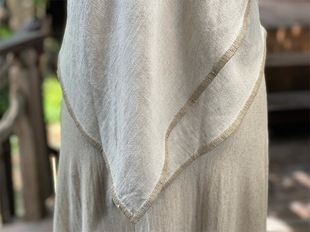 asana HEMP100% テロテロ 手刺繍 トップス・きなり