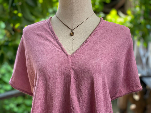 asana HEMP100% テロテロ 手刺繍 トップス・きなり