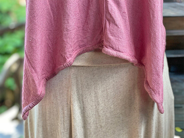 asana HEMP100% テロテロ 手刺繍 トップス・きなり