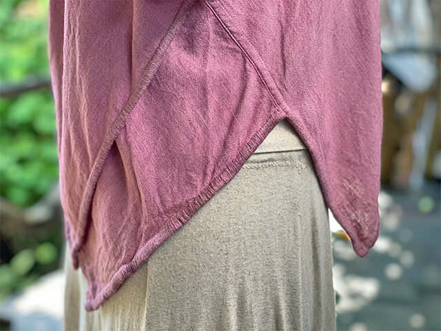 asana HEMP100% テロテロ 手刺繍 トップス・きなり