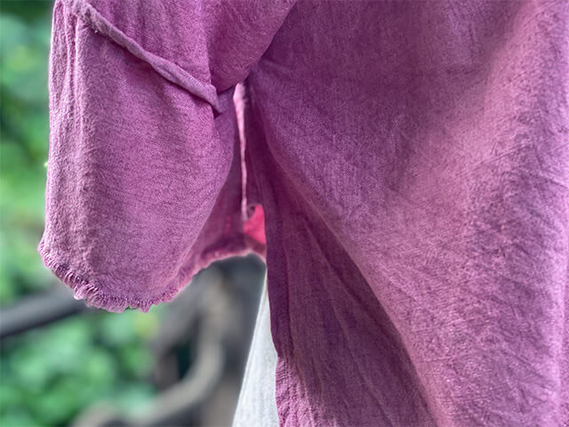 asana HEMP100% テロテロ 手刺繍 トップス・きなり