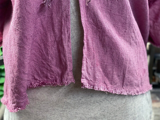 asana HEMP100% テロテロ 手刺繍 トップス・きなり