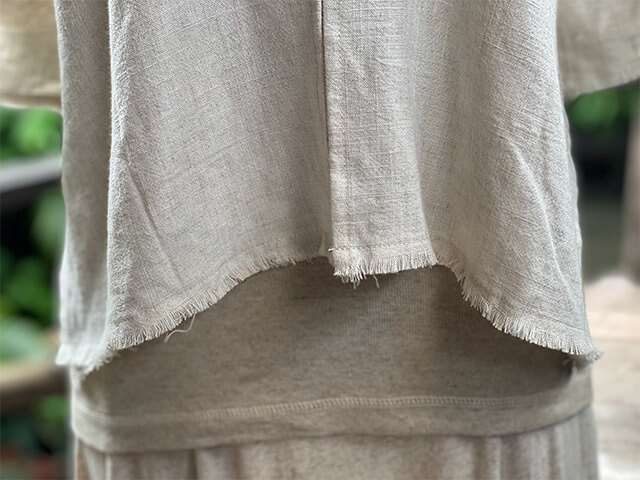 asana HEMP100% テロテロ 手刺繍 トップス・きなり