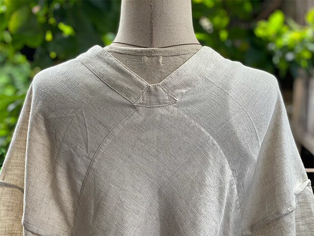 asana HEMP100% テロテロ 手刺繍 トップス・きなり