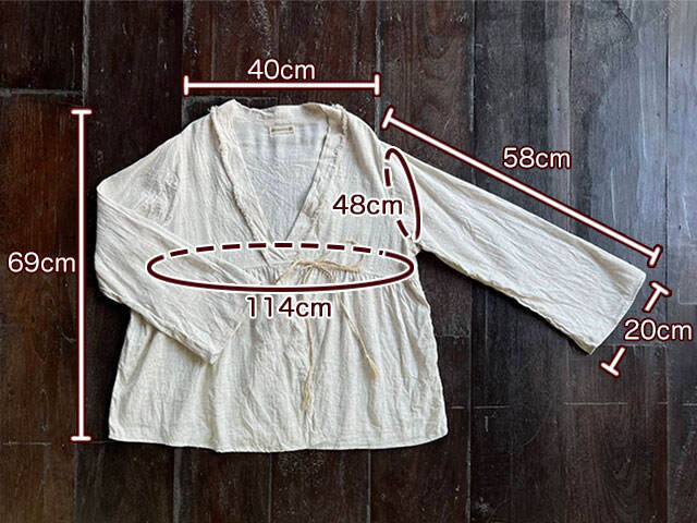 asana HEMP100% 厚手 フレアージャケット・きなり