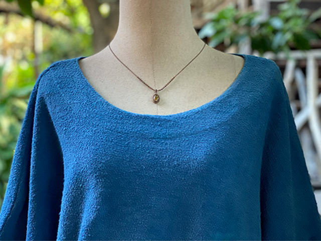 asana ヘンプコットン ふかふか パイル ブラウス・草木染め