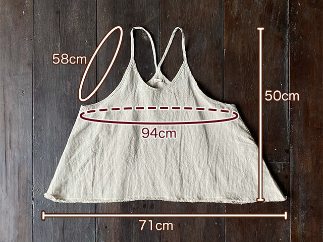 asana HEMP100% キャミ タンクトップ・きなり