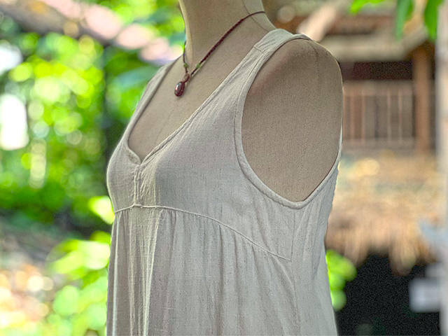 asana HEMP100% テロテロ タンクトップ・きなり