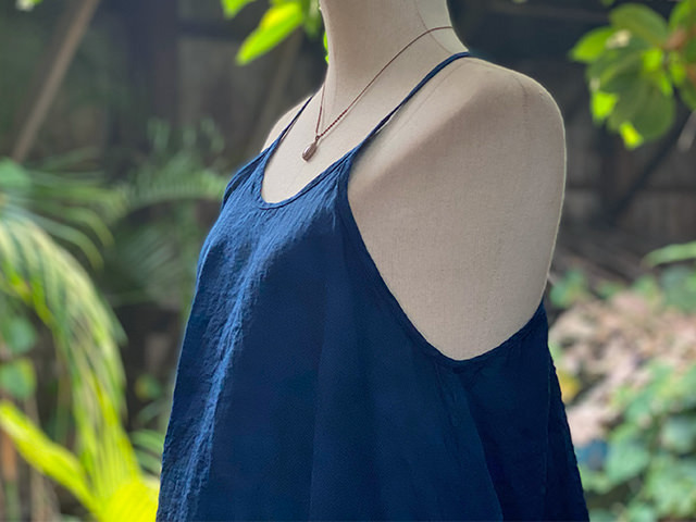 asana HEMP100% キャミ タンクトップ・草木染め