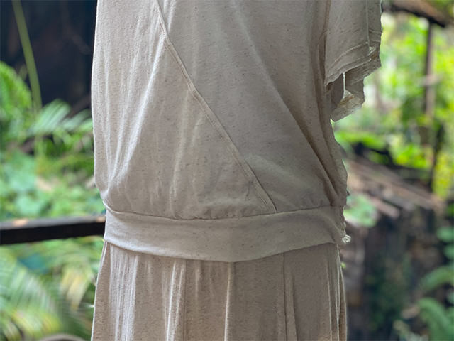 asana HEMP100% テロテロ カシュクール ブラウス・きなり