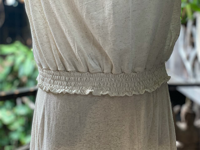 asana HEMP100% テロテロ カシュクール ブラウス・きなり