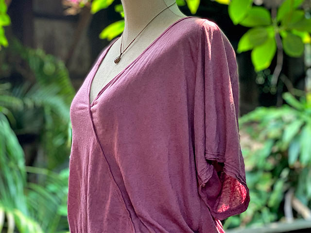 asana ヘンプコットン テロテロ カシュクール ブラウス・草木染め