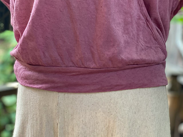 asana ヘンプコットン テロテロ カシュクール ブラウス・草木染め