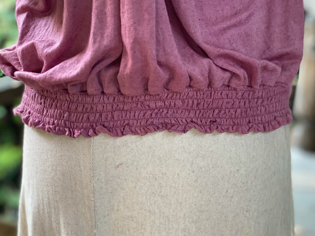 asana ヘンプコットン テロテロ カシュクール ブラウス・草木染め