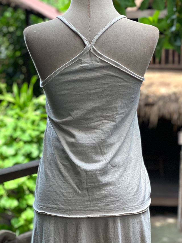 asana ヘンプコットン 厚手 パット入り キャミソール・きなり【パヤカ