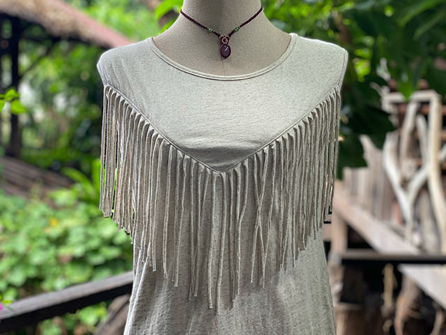 asana ヘンプコットン 薄手 インディアン タンク・きなり