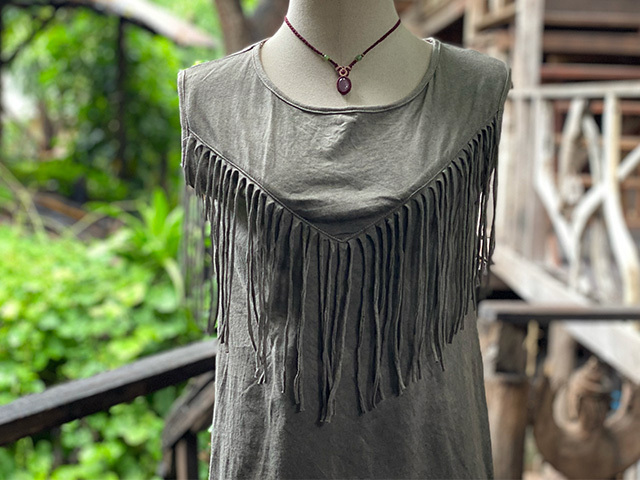 asana ヘンプコットン 薄手 インディアン タンク・草木染め