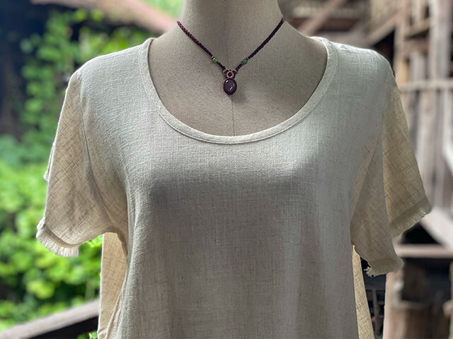 asana HEMP100% テロテロ ゆったり Tee・きなり