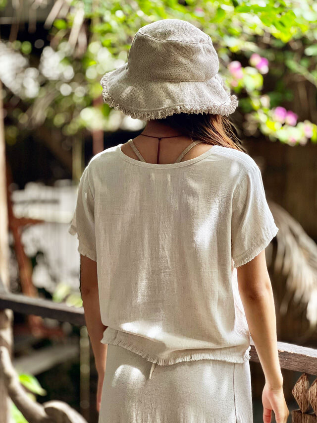 asana HEMP100% テロテロ ゆったり Tee・きなり【パヤカ
