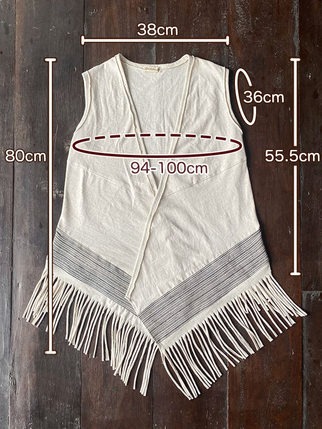 asana ヘンプコットン 厚手 インディア ンベスト・きなり