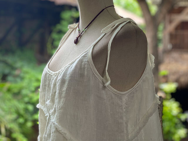 asana HEMP100% ガーゼ 森の2WAY キャミソール・きなり