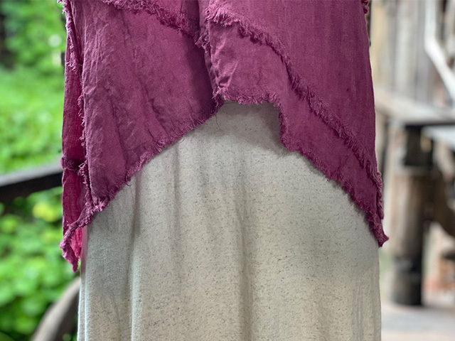 asana HEMP100% ガーゼ 森の2WAY キャミソール・草木染め