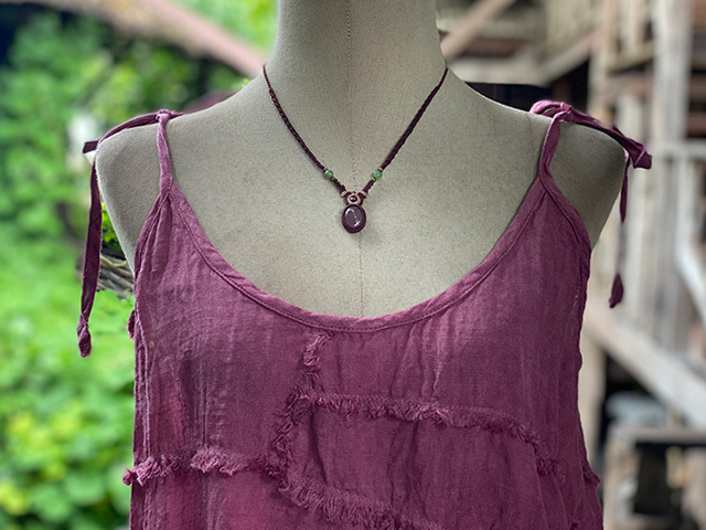 asana HEMP100% ガーゼ 森の2WAY キャミソール・草木染め