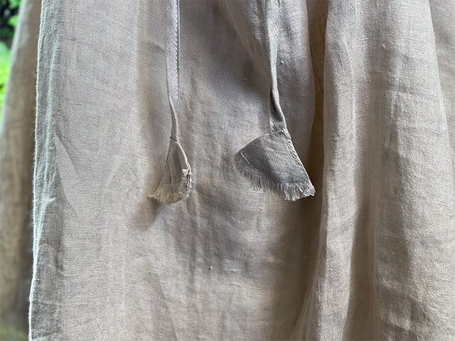 asana 麻100% フリンジ ゆったり キャミソール・きなり